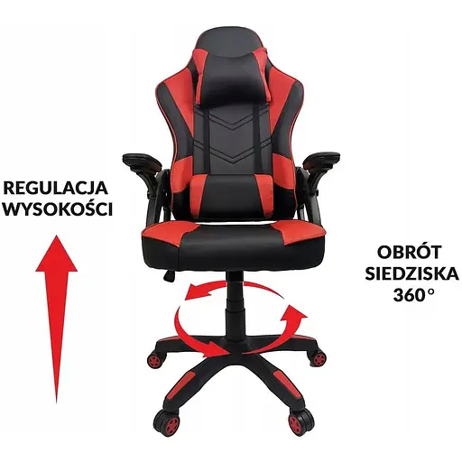 Крісло Kontrast Venos Black-Red - фото 4