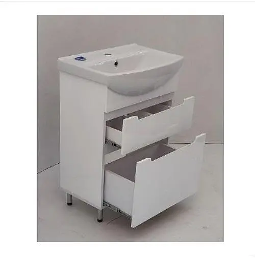 Тумба підлогова ПіК Альба Т8 з раковиною Cersanit Cersania 60 см Білий 30412 - фото 3