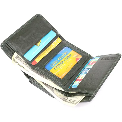 Жіночий гаманець компактного розміру з натуральної шкіри ST Leather 11.5х8.5х2 см acs0029647 - фото 8