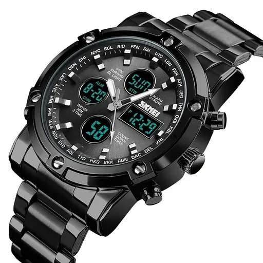 Наручний годинник чоловічий Skmei Molot Limited AllBlack Чорний (2191) - фото 2
