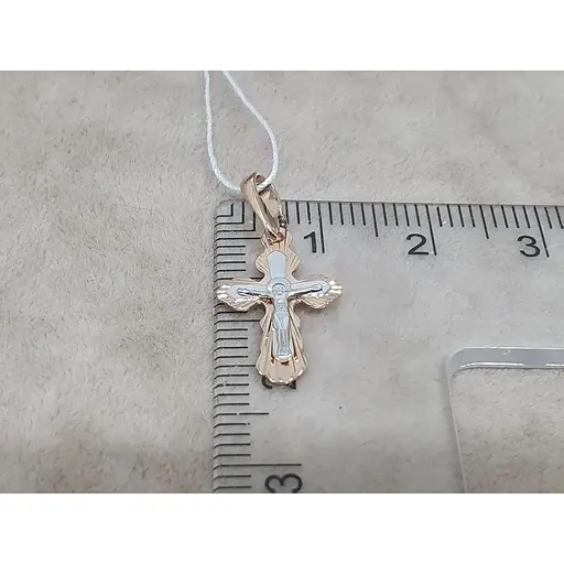 Золотий хрестик Tango. Розп'яття Христа. 210222 - фото 4