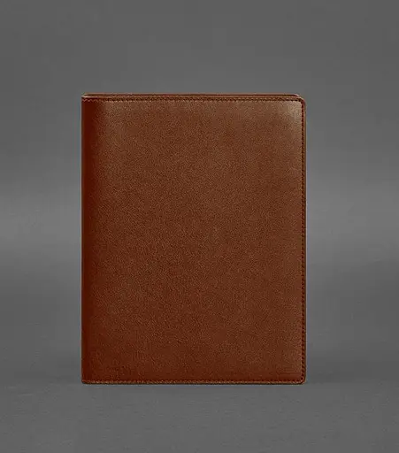 Шкіряний блокнот на сегрегаторі (м'яка обкладинка на кільцях)13.0 світло-коричневий - фото 1