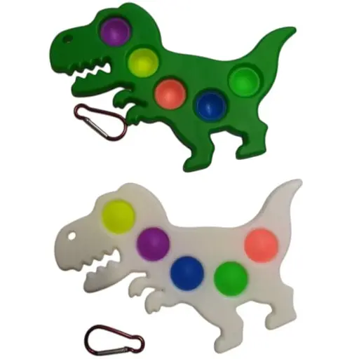 Іграшка Симпл Дімпл Динозавр антистрес 12x19 см 5 пупирок - фото 1