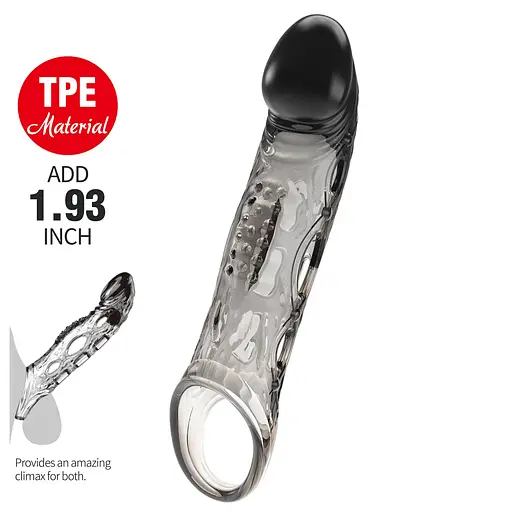 Насадка на пеніс Pretty Love Penis Sleeve Wayde 21.3 см (чорний) - фото 2