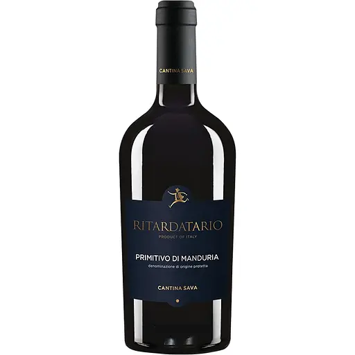 Вино Cantina Sava Ritardario Primitivo Di Manduria DOP  червоне сухе 14% 0.75 л