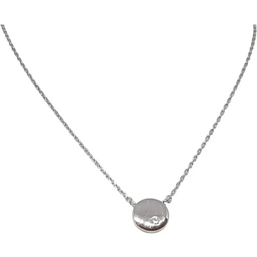 Срібне кольє Подіум з фіанітом. CN1403