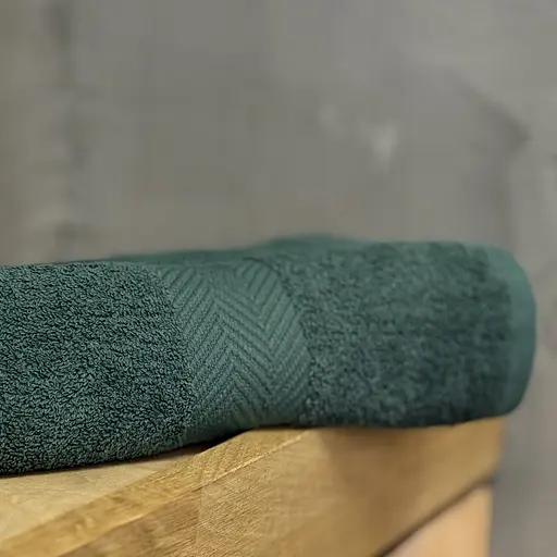 Полотенце махровое Ecotton 70 x 130 см темно-зеленое (25243) - фото 2