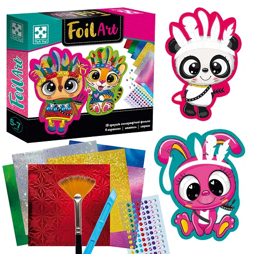 Набір для творчості Foil Art Шалені індіанці, Vladi Toys, VT4433-09