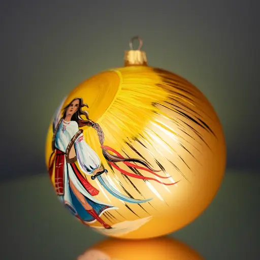 Набір ялинкових прикрас Різдвяні історії Незламні в дерев'яній коробці скло (4820001113068) - фото 6