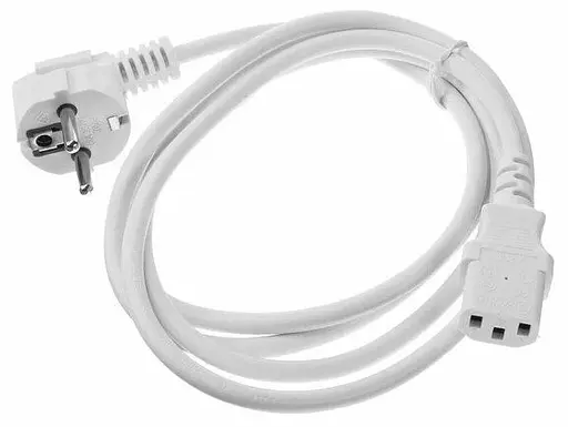 Кабель живлення Cablexpert 3 x 0.75 мм CEE 7/7 IEC C13 євровилка 1.8 м білий (PC-186W-VDE) - фото 5