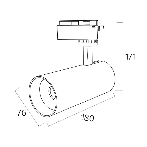 Светильник трековый "BREMEN-30" 30W 4200 черный - фото 2