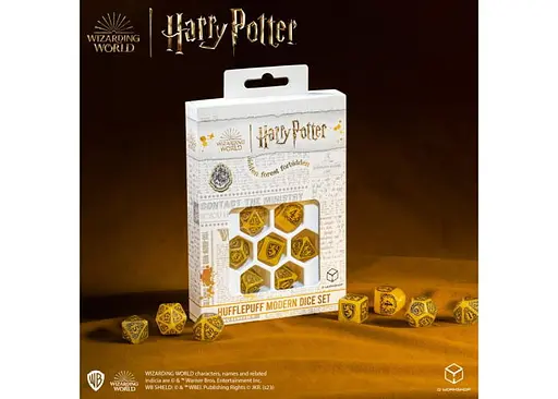 Набір кубиків Harry Potter. Hufflepuff Modern Dice Set - Yellow , 7 шт. (190142/2023/4/B) - фото 6