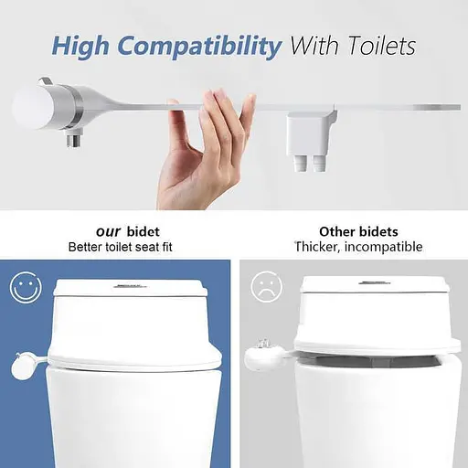 Універсальне біде-накладка SAMODRA Bidet H1 з боковим модулем, Біла (SMWDH1) - фото 8