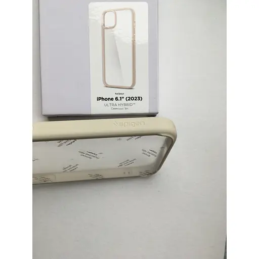 Протиударний прозорий чохол Spigen Ultra Hybrid  для iPhone 15 Mute Beige ACS06800 - фото 7