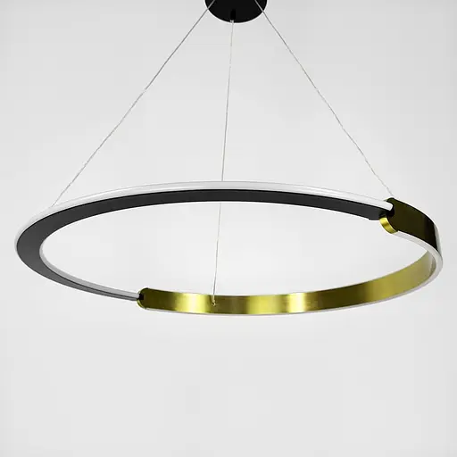 Подвесная люстра в латунно-черном корпусе кольца Ø 80 см Ст. MJ303-800 AB | Line F - фото 2