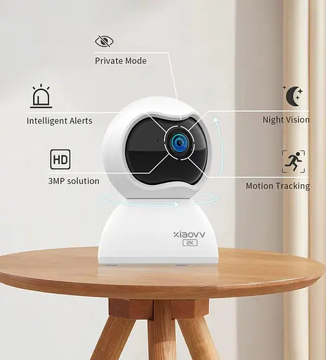 Видеоняня Xiaovv Q2 3MP с подключением к телефону двухсторонней связью и видеонаблюдением - фото 8