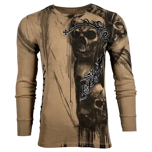 Футболка с длинным рукавом Xtreme Couture by Affliction Men's Thermal Shirt Walking Dead 3XL