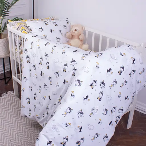 Комплект постельного белья MirSon Бязь 18-0003 Pinokio 200х220 белый (2200010260625) - фото 2