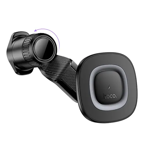 Автодержатель Hoco HW30 магнитный с беспроводной зарядкой 15W черный серый - фото 4