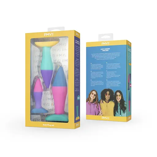 Набор анальных пробок PMV20 Koda Butt Plug Set 3 шт. (радужный) - фото 4