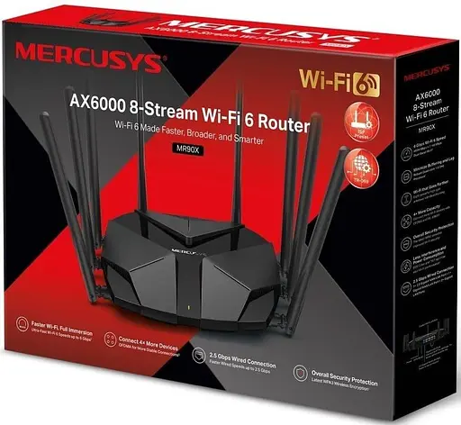 Роутер Mercusys MR90X AX6000 802.11ax (MR90X) - фото 3