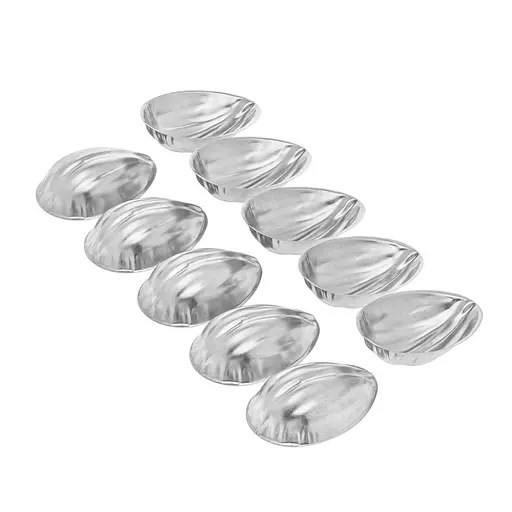 Металеві формочки порційні для випічки печива горішки з ребристою поверхнею, Master Class Сірий 86999 - фото 9