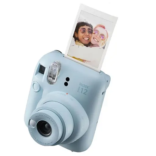 Набор камера Fujifilm Instax Mini 12, Фотобумага 20шт, Прозрачный чехол, Фотоальбом 64 фото Голубой - фото 9