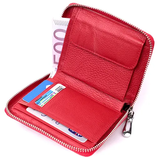 Кожаный женский кошелек ST Leather 12.5х10.2х2 см acs0028395 - фото 3