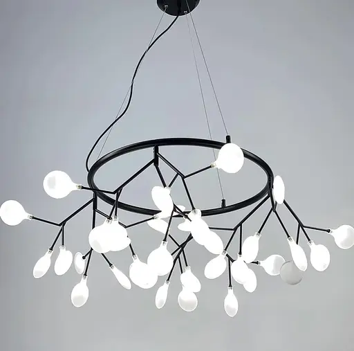 Подвесная люстра на 36 плафонов в черном корпусе Line.F Цвет плафона Прозрачный - фото 4