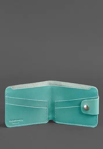 Женское кожаное портмоне 4.3 бирюзовое - фото 4