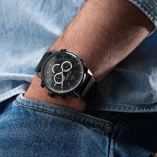 Мужские водостойкие наручные часы Lee Cooper Wolf (Черный) - фото 6