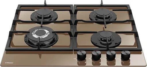 Варочная поверхность Hansa газовая на стекле 59 см чугун бежевый - фото 2