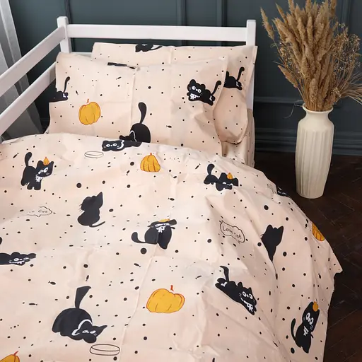 Наволочка MirSon Ranforce Elite Pumpkitty 50x50 см персикова (2200011706177)