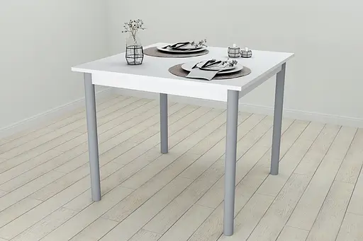 Стіл кухонний Ferrum-decor Агата 75x90x90 Сірий ДСП Біле 16мм (FRD-106260)