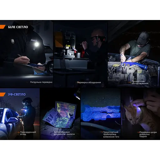 Фонарь ручной Fenix ​​SW05R-UV LED черный - фото 15