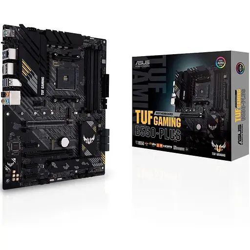Материнская плата Asus TUF Gaming AM4 (B550) B550-PLUS, B550, 4xDDR4, CrossFire, Int.Video (CPU), 6xSATA3, 2xM.2, 1xPCI-E 16x 4.0, 1xPCI-E 16 3.0, 1xM.2 (Key E), ALC S1200A, RTL8125B, 8xUSB3.2/6xUSB2.0, HDMI/DP, ATX - фото 2
