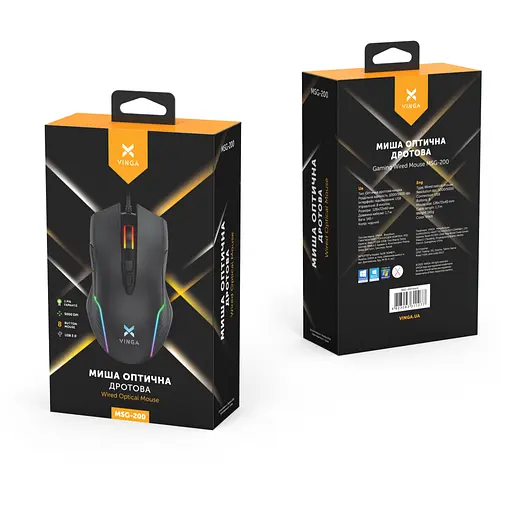 Мышка Vinga MSG-200 Black - фото 7