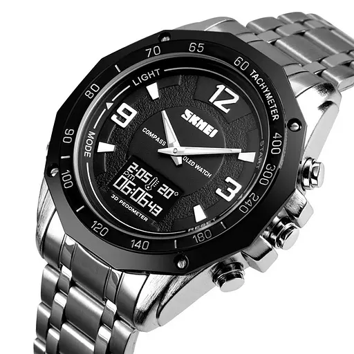 Часы наручные мужские Skmei 1464 Silver, 1464SI (12318) - фото 2