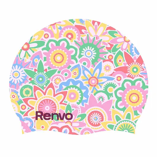 Доросла шапочка для плавання Renvo Kerio Flowers Різнокольоровий Уні OSFM (2SC150-0508) - фото 1