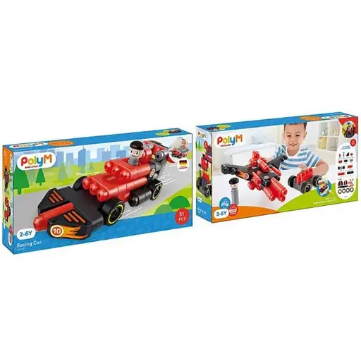 Конструктор PolyM Гоночний автомобіль 31 деталь 760020 - фото 1