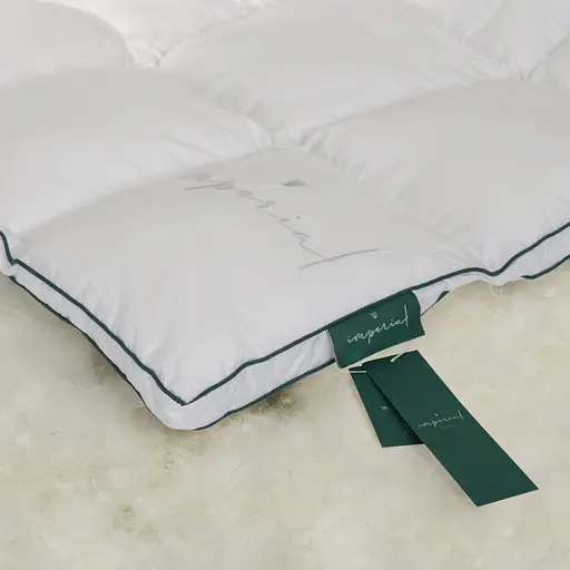 Ковдра MirSon Imperial Satin Luxe, літня, 215х155 см, біла із зеленим кантом - фото 25