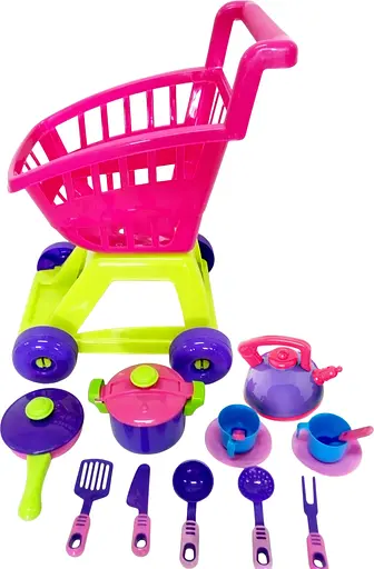 Телега з набором посуду, 36-005