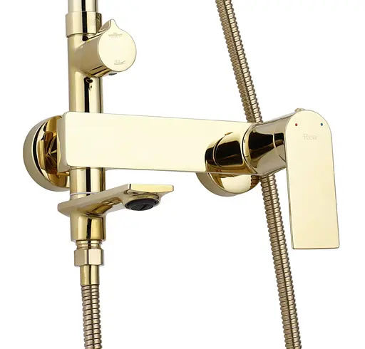 Душевая система Rea Storm gold с изливом REA-P9531, Золотой - фото 3
