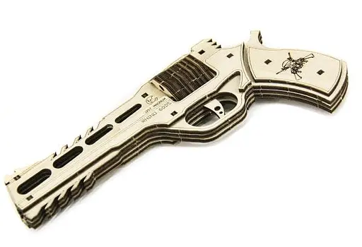 Дерев'яний конструктор Револьвер Rhino 60DS 42 деталі - фото 4