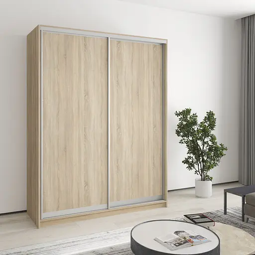 Шафа-купе дводверна MebelStar Комбо AL 2ДСП 160x45x210 см Дуб сонома (MBS-2683)