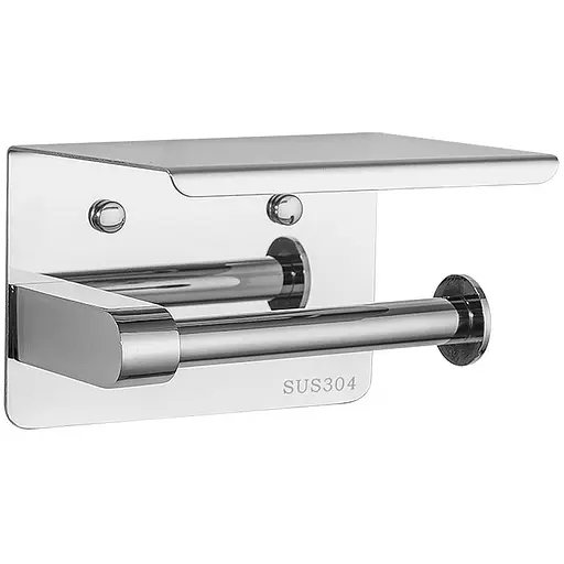 Паперотримач з полкоюхром Frap F502 Хром - фото 1