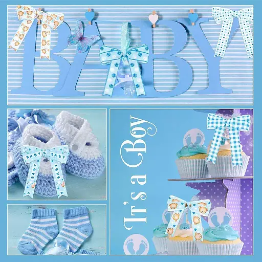 Альбом EVG 10x15x56 BKM4656 Baby collage Blue ( BKM4656 Baby collage Blue (UA)) - фото 1