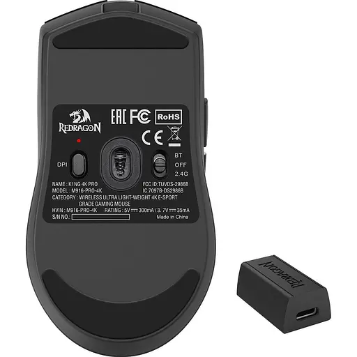 Миша Redragon M916-PRO-4K K1NG Black (72211) [150744] - фото 6
