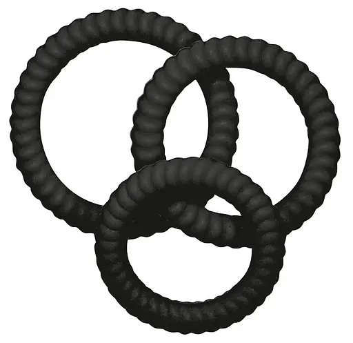 Набор эрекционных колец You2Toys Lust 3 Black 3 шт. черный - фото 3