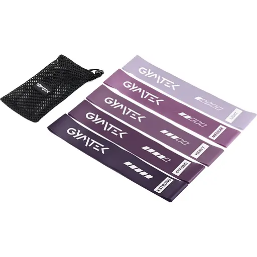 Набір резинок для фітнесу Gymtek 0,5-30кг фіолетовий - фото 8